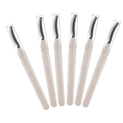 ETHZZLE 6pcs Silicone Eyelash Brushes with Caps for Lash Extensions Reusable Lash Applicator Tools for Separating Cleaning and Combing Eyelashes at Home Travel and Salon Use