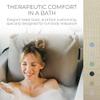 BADESOFA Luxury Bath Pillow Set 2-Piece  Large Back Pillow & Foot Pillow for Tub  Spa-Grade Comfort for Head, Neck, Back & Feet  Quick Drying Bathtub Cushion Set in Beige view 2