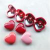 10 Pieces Heart Shaped Lip Balm Container with Mirrored Leakproof Practical Cosmetic Organized for Travel and Home Use Portable Travel Lipstick Container, Rose view 3