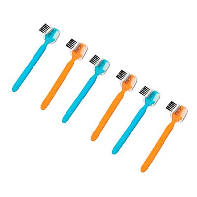 Baluue 6pcs Eyebrow Razor Kit with Protective Mesh Blades Stainless Steel Shaper Tools with Brush and Comb for Precise Gentle Brow Trimming at Home Go