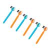 Baluue 6pcs Eyebrow Razor Kit with Protective Mesh Blades Stainless Steel Shaper Tools with Brush and Comb for Precise Gentle Brow Trimming at Home Go view 1