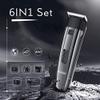 6 in 1 Trimmer Professional Cordless Beard Trimmer Men's Hair Clipper Rechargeable Hair Cutting Machine Electric Razor view 4