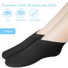 3 Pairs Foot Moisturiser Socks Overnight, Spa Cotton Socks for Foot Cream, Lotion Sock for Moisturising for Dry Feet Care, Moisturising Sock for Cracked Heel Repair Women Men (Black) view 3