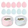 10pcs Finger Makeup Sponge Soft Elastic Cosmetic Powder Puff for Foundation Concealer BB Cream Pink Blue 10pcs Sponge view 1
