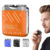 Portable Rotary Dual Ring Electric Shaver, 2025 New Rotary Dual Ring Electric Razor for Men, One-Button Long Lasting for Home Travel, USB Rechargeable (Orange) view 1