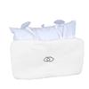 Baluue 2PC Bathroom Bath Pillows with Built in Inflatable PVC Air Bags Slip Suction Cups Bathtub Cushions for Head and Neck Support Mesh Texture Spa Relaxation White view 1