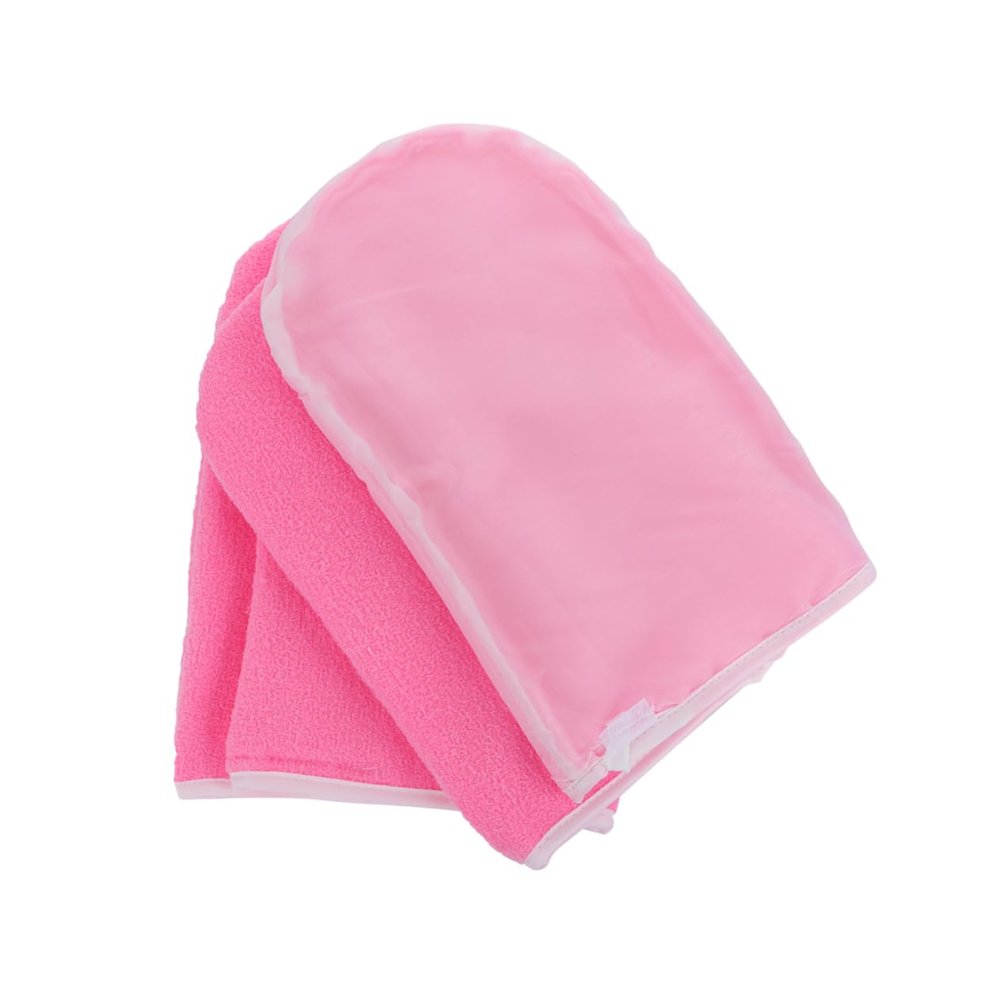 Beaupretty 2 Pairs Paraffin Wax Gloves Insulated Hand Therapy Mitts for Women Pink Cotton Lined Warmth Retention Covers for Moisturizing Skin Nourishment Treatment