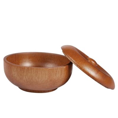 ADOCARN Wooden Shaving Soap Bowl with Lid for Men Men Shaving Cream Bowl Practical and Space Saving Design for Home Barber Shop Salon Use Suitable Gift
