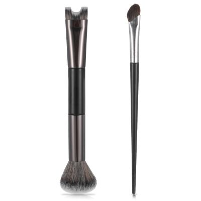 2pcs Nose Contour Brushes Nose Makeup Brush Noses Contouring Brush U-Shaped Angled Tilt Sculpting Fluffy Dual-Ended Makeup Brushes Noses Angled Cheek Bones, Highlight