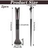 2pcs Nose Contour Brushes Nose Makeup Brush Noses Contouring Brush U-Shaped Angled Tilt Sculpting Fluffy Dual-Ended Makeup Brushes Noses Angled Cheek Bones, Highlight view 3