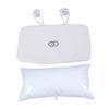 Beaupretty 2PC Bath Pillows with Built in Inflatable PVC Air Bags Slip Bathtub Cushions with Suction Cups Mesh Texture Spa Head and Neck Support for Relaxation White view 1