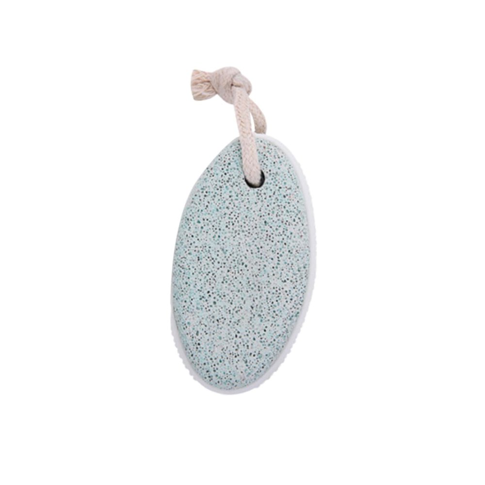 Baluue Oval Pumice Stone Foot Callus Remover Lightweight Dead Skin Exfoliating Scrubber for Smooth Feet and Hands Pedicure Tool Nordic Green