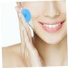 Baluue 2pcs Silicone Face Massager Brush Small Sky Blue Rose Red Non Slip Handheld Facial Cleansing Pads for All Skin Types Gentle Exfoliating Wrinkle Massager for Women Teens Boy Girl view 4