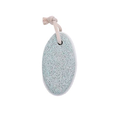 SKISUNO Oval Pumice Stone Foot Rubbing Tool Dead Skin Remover Lightweight Volcanic Pedicure Scrubber for Feet and Hands Callus Removal in Nordic Green