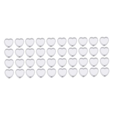 Beaupretty 50Pcs Heart Shape Jars Cosmetic Containers with Cover for Travel and Home Use Compact Sample Storage Pots for Creams Lotions Makeup Portable Dispenser