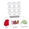 Beaupretty 50Pcs Heart Shape Jars Cosmetic Containers with Cover for Travel and Home Use Compact Sample Storage Pots for Creams Lotions Makeup Portable Dispenser view 2
