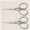 NOLITOY 2Pcs Stainless Steel Beard Shears Mens Mustache Trimming Scissors Rust Facial Hair Grooming Tool for Precise Styling view 3