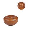TOPPERFUN Wooden Shaving Soap Bowl with Lid for Men Practical Shaving Cream Bowl for Home and Barber Use Space Saving Design Gift Choice for Men and Boys view 3