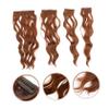 CATIEBYE 4Pcs Clip In Long Wave Hair Extensions Lightweight Curly Hairpiece for Women with Invisible Clips Easy to Apply and Remove for Parties and Daily Wear view 3