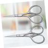 Ipetboom 2Pcs Stainless Steel Mustache Scissors for Men Beard Trimming Grooming Kit Rust Facial Hair Shears Barber Salon Precision Styling Silver view 4