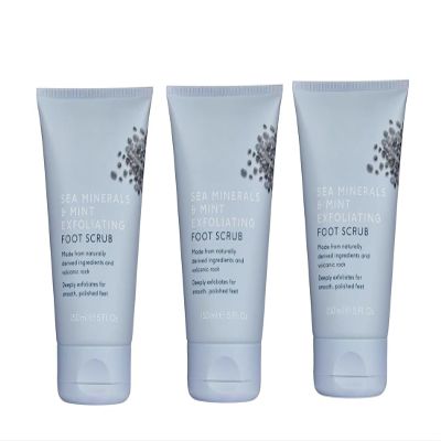 Everyday cosmetics, Sea Minerals & Mint Exfoliating Foot Scrub 5 fl.oz., Made with 97.8% naturally derived ingredients pack of 3