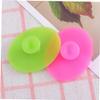 BUTIFULSIC 2pcs Silicone Face Cleanser Massager Pads for Women Small Grass Green Rose Red Mild Exfoliating Facial Brush Soft Stretchy Non Abrasive Silicone Cleaning Pad for All Skin Types and view 2