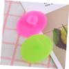 BUTIFULSIC 2pcs Silicone Face Cleanser Massager Pads for Women Small Grass Green Rose Red Mild Exfoliating Facial Brush Soft Stretchy Non Abrasive Silicone Cleaning Pad for All Skin Types and view 3