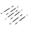 PartyKindom 6Pcs Angled Eyebrow Brushes with Spoolie Dual Ended Eye Brow Makeup Tools for Precise Shaping and Blending Portable Black Birthday Women and Makeup Enthusiasts view 1