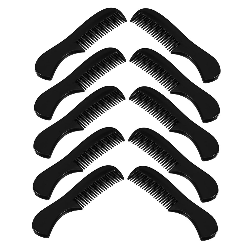 BELLIFFY 10pcs Plastic Beard Comb for Men Compact Pocket Hair and Mustache Styling Combs Durable Multipurpose Grooming Tools for Beard Hair and Eyebrows Portable