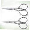 Baluue 2Pcs Stainless Steel Beard Shears Men Mustache Trimming Scissors Facial Hair Grooming Tool for Precise Styling and Silver view 3