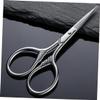 Baluue 2Pcs Stainless Steel Beard Shears Men Mustache Trimming Scissors Facial Hair Grooming Tool for Precise Styling and Silver view 4