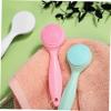 Beaupretty 3pcs Silicone Facial Brush Soft Manual Exfoliating Face Scrubber with Ergonomic Handle for Gentle Deep Cleansing and Massage Portable Lightweight Face Wash Brushes for Women view 3