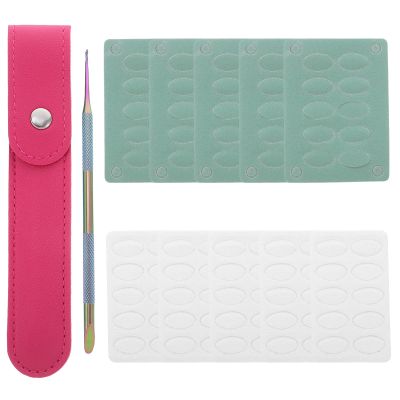 Didiseaon 1 Set Stainless Steel Round Cuticle Pusher with Sandpaper Sheets and Storage Bag Dual Ended Nail Care Tool for Manicure Pedicure Salon Home Use