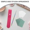 Didiseaon 1 Set Stainless Steel Round Cuticle Pusher with Sandpaper Sheets and Storage Bag Dual Ended Nail Care Tool for Manicure Pedicure Salon Home Use view 4
