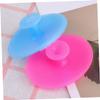 Beaupretty 2pcs Silicone Face Massager Brush Small Non Slip Handle Facial Cleansing Pads for Women Gentle Exfoliation Deep Cleaning in Sky Blue and Rose Red view 4