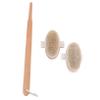 Garneck Natural Bristle Bath Scrubber Brush with Long Wooden Handle Exfoliating Body Brush for Dry and Massage Deep Cleansing Shower Tool for Adults view 1