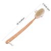 Garneck Natural Bristle Bath Scrubber Brush with Long Wooden Handle Exfoliating Body Brush for Dry and Massage Deep Cleansing Shower Tool for Adults view 2