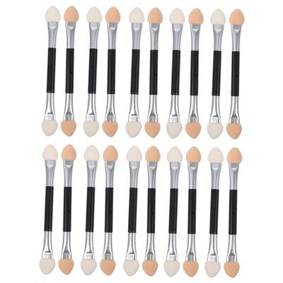 DECHOUS 30pcs Dual Ended Eyeshadow Stick Brushes Latex Tips Durable Aluminum Tubes Professional Eye Makeup Applicators for Travel Parties Daily Use and Gift