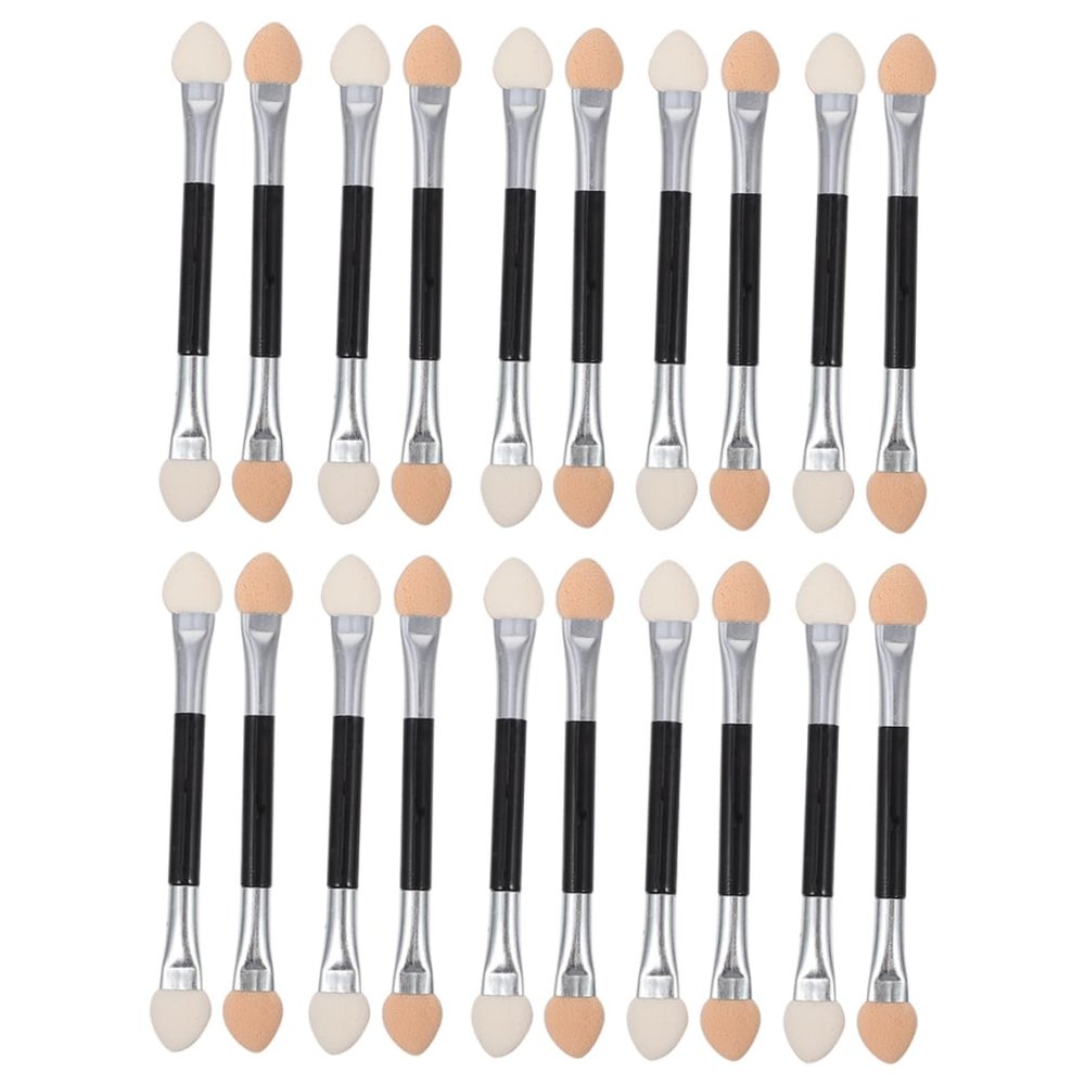 DECHOUS 30pcs Dual Ended Eyeshadow Stick Brushes Latex Tips Durable Aluminum Tubes Professional Eye Makeup Applicators for Travel Parties Daily Use and Gift