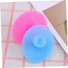 Didiseaon 2pcs Silicone Face Cleanser Brush Pads Small Sky Blue Rose Red Gentle Facial Exfoliating Massager for All Skin Types Handheld Non Abrasive Silicone Cleaning Pads for Women and Boy view 4