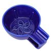 CATIEBYE Ceramic Shaving Bowl with Handle Durable Blue Soap Bubble Container for Mens Wet Shaving Smooth Surface for Comfortable Use for Home Barber Shops and Salons view 1