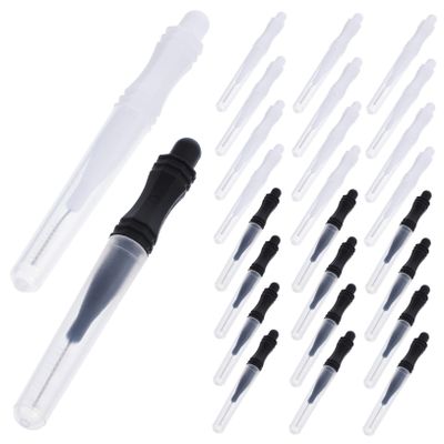 COSMEVIVI 60 pcs Micro Eyebrow Brushes with Caps Protective Brow Lamination Spoolie Tools Lightweight Portable Bulk for Precise Grooming and Makeup Application