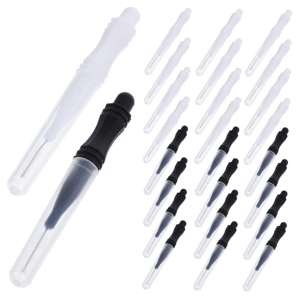 COSMEVIVI 60 pcs Micro Eyebrow Brushes with Caps Protective Brow Lamination Spoolie Tools Lightweight Portable Bulk for Precise Grooming and Makeup Application