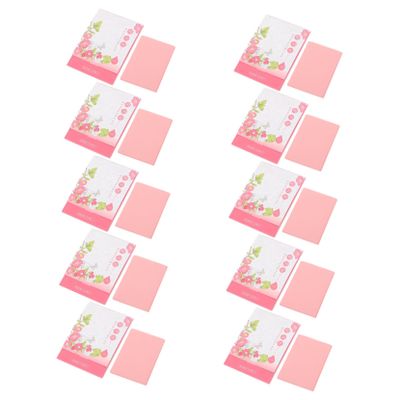 AUTSUPPL 10 Boxes Facial Oil Absorbing Tissues Double Sided Paper for Oily Skin Portable Skin Care Blotting Papers to Remove Excess Shine Dirt and Perspiration Suitable for Men and Women