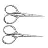 VICASKY 2Pcs Stainless Steel Beard Shears Mustache Trimming Scissors for Men Facial Hair Grooming Barber Grade Silver Precision Cutting Tool view 1