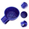 BELLIFFY Ceramic Shaving Soap Bubble Bowl for Men Large Foaming Cup with Fine Workmanship Durable and Practical Shave Tool Portable and Elegant Blue Shaving Foaming Bowl for Home Use view 3
