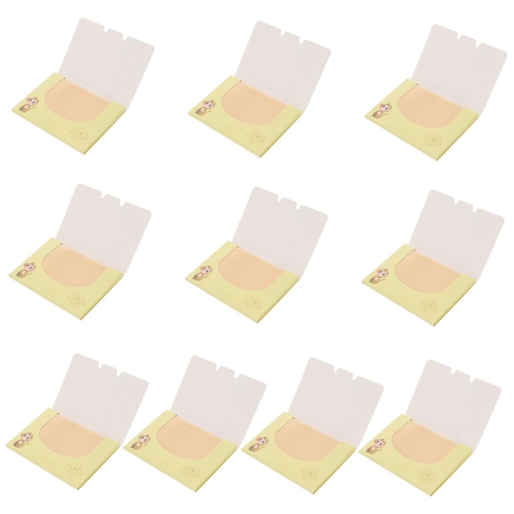 HEALEEP 10 Boxes Portable Oil Blotting Paper for Face Double Sided Oil Absorbing for Oily Skin Makeup Friendly Portable Skin Care Tissues for Home Gym and Office Use