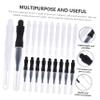 BEBEMOKO 60 pcs Micro Eyebrow Brush with Caps Durable Brow Lamination Tool Bulk Lightweight Portable Micro Spoolie Kit for Precise Eyebrow Grooming and Makeup Application view 3