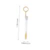 COOLHIYA 10 pcs Makeup Eyelash Brush with Rhinestone Keychain and Protective Tube Portable Lash Brush for Women Durable Plastic Material Unique Decorative Design Easy to Store and Carry view 2