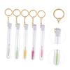 COOLHIYA 10 pcs Makeup Eyelash Brush with Rhinestone Keychain and Protective Tube Portable Lash Brush for Women Durable Plastic Material Unique Decorative Design Easy to Store and Carry view 4